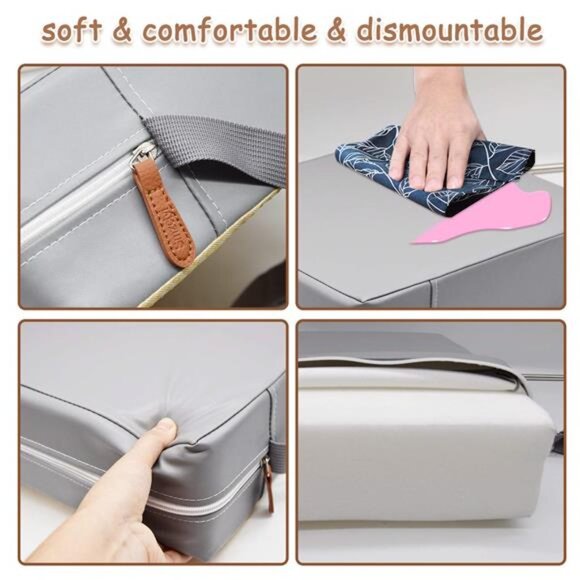 Toddler Booster Seat Dining Table Portable Non Slip PU Washable Travel Cushion - Picture 5 of 7